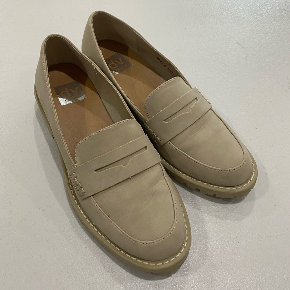 DV By Dolce Vita Women’s Catalina Dune Lug Sole Loafers Size 8